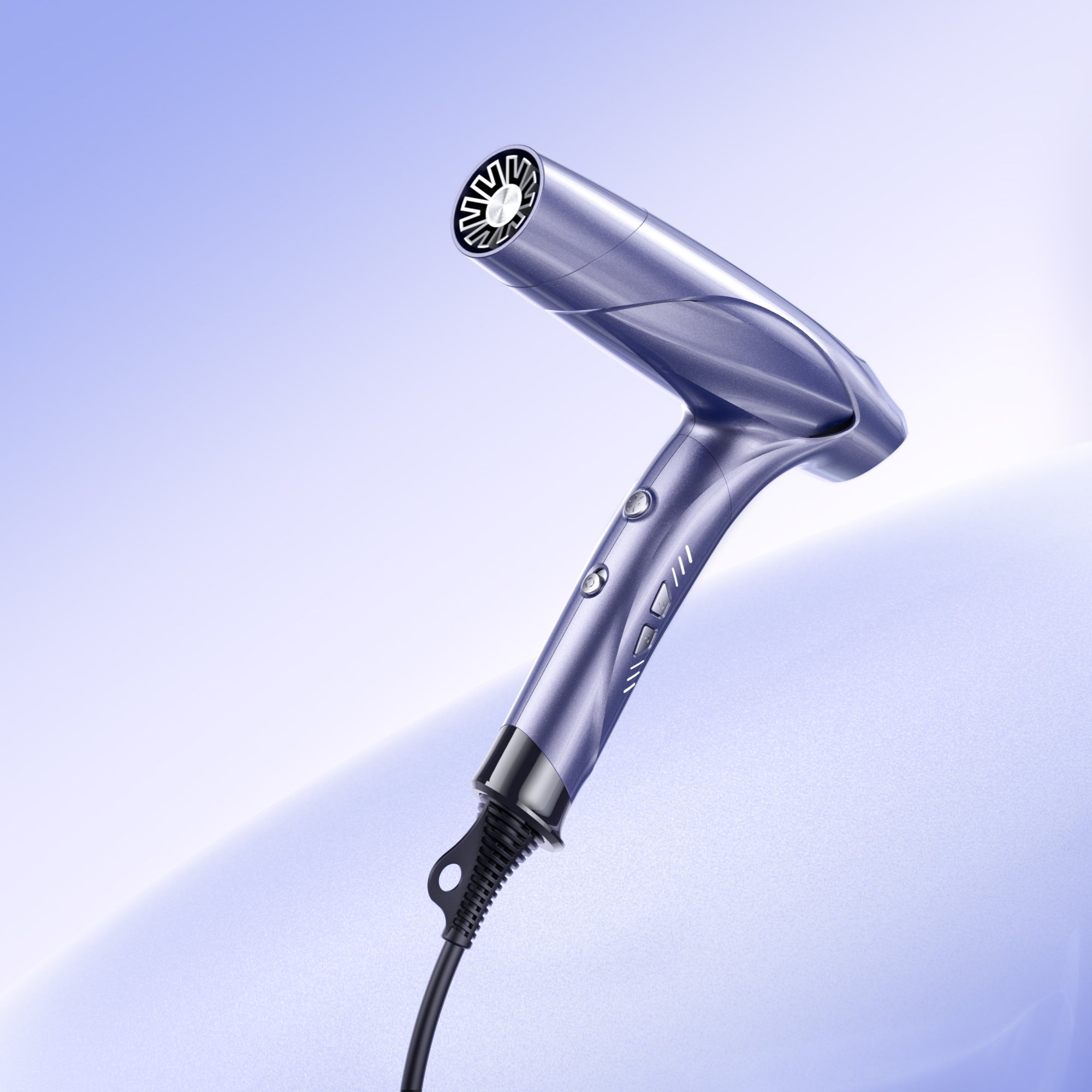 llano Hair Dryer Ionic Blow Dryer with 110,000 RPM Brushless Motor, Folding Portable Travel Hairdryer with 200 Million Neutralizing Ions, High-Speed Fast Drying Quiet Hairdryer for Women Men - Silver Blue