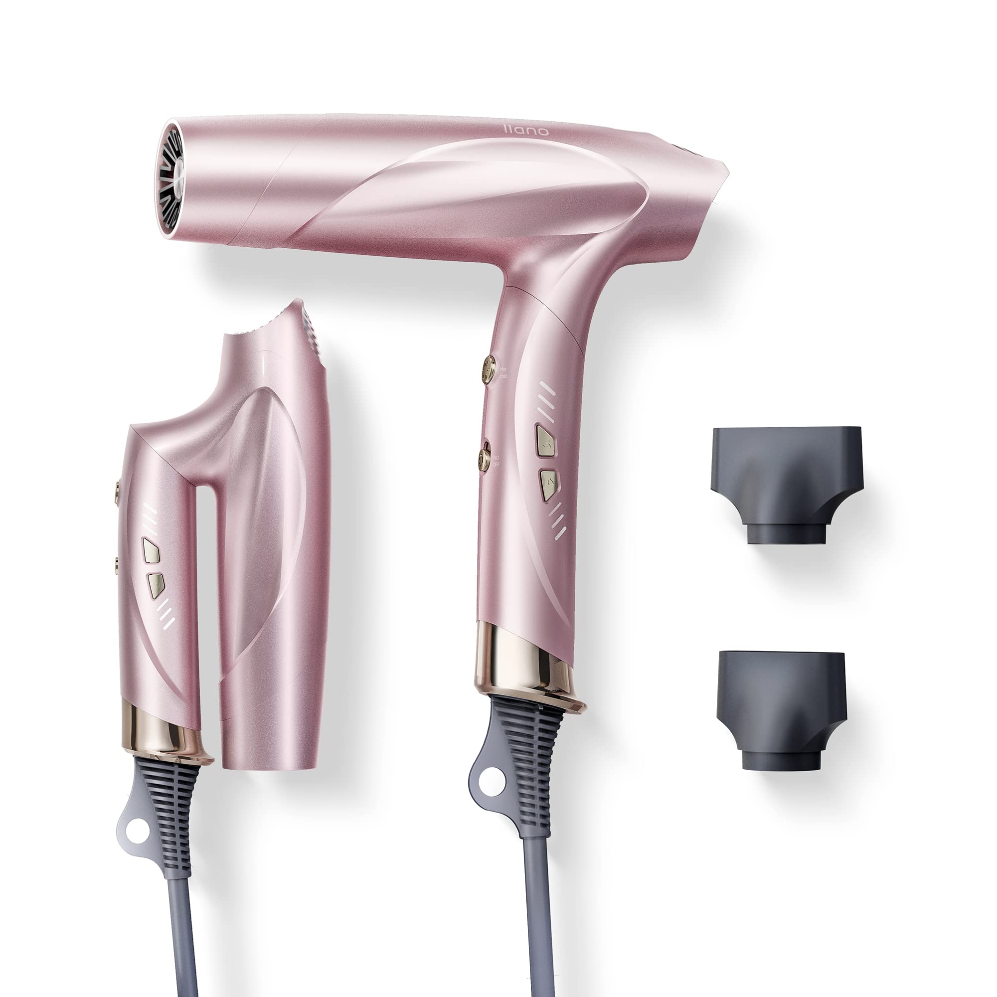 llano Hair Dryer Ionic Blow Dryer with 110,000 RPM High-Speed Brushless Motor, Professional Salon Fast Drying Quiet Hairdryer with 200Million Neutralizing Ions (Positive&Negative), Portable Travel Blowdryer